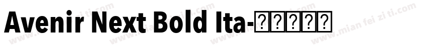 Avenir Next Bold Ita字体转换